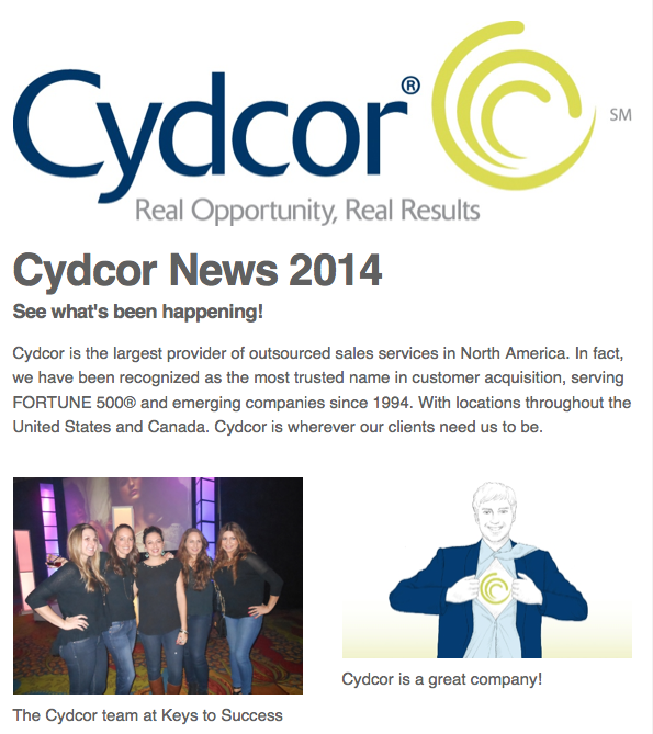 Cydcor Newsletter