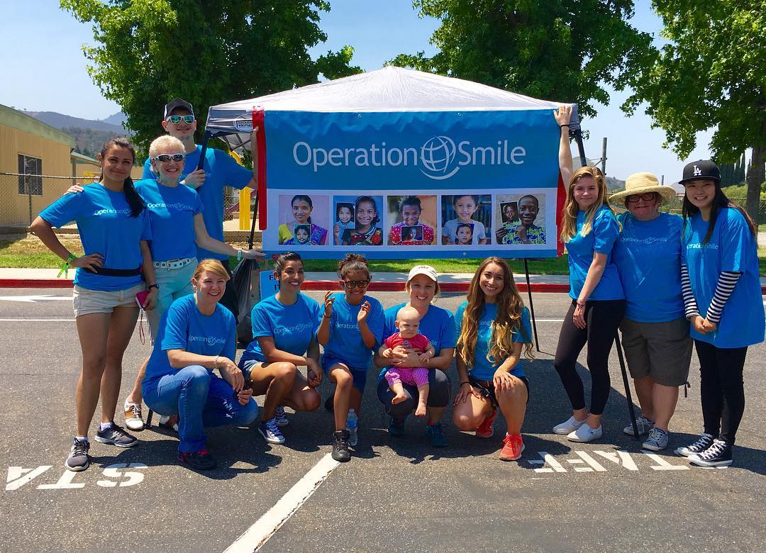Employees fundraising for charity.