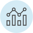 Icon of a graph, symbolizing sales growth.